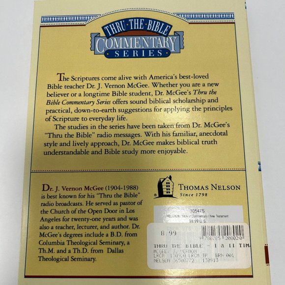 J. Vernon McGee's Thru The Bible Commentary Series.  1/2 Timothy, Titus & Philem - Picture 2 of 2